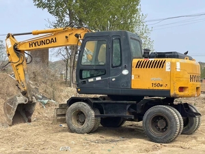 Excavadora de ruedas Hyundai de 15 toneladas, maquinaria de construcción usada con motor y bomba Cummins - Product Image 3