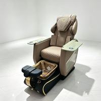 Fauteuil de pédicure professionnel de luxe européen avec vibration électrique, siège inclinable réglable, spa sans tuyauterie pour salon de manucure