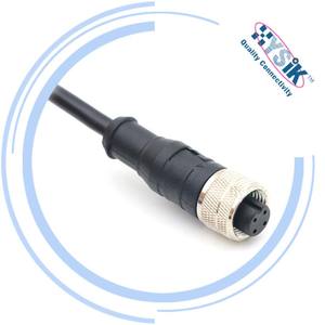 Konektor kabel M12 industri, 4 Pin kode A IP67, terlindung untuk koneksi Sensor/aktuator - Product Image 2