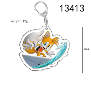 Llavero de acrílico estilo pirata de <span class=keywords><strong>Sonic</strong></span> <span class=keywords><strong>the</strong></span> <span class=keywords><strong>Hedgehog</strong></span>, personaje de dibujos animados del universo alternativo, colgante para bolso, adorno coleccionable para mochila - Product Image 4