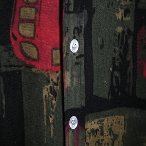 Summer Fashion Casual <b>Men</b> Baggy Beach Print <b>Short</b> <b>Sleeve</b> Button Retro <b>Shirts</b> Tops <b>Men's</b> Cotton <b>Linen</b> <b>Shirt</b> - Product Image 1