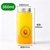 Bouteille PET jetable de 350 ml et 500 ml avec bouchon en aluminium de 32 mm pour soda, café, jus, thé