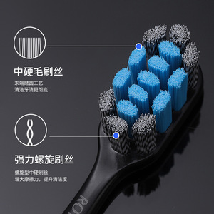 Cepillo de dientes OralGos para hombre, cerdas de dureza media para limpieza dental, uso adulto - Product Image 2