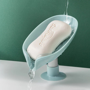 New 2026 Leaf Shape Drain Box Shower <b>Soap</b> <b>Holder</b> Dish Storage Plate Tray Supplies Bathroom Gadgets - Product Image 1