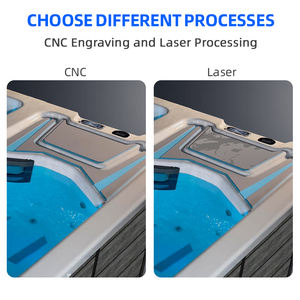 Xyf समुद्री अनुकूलित आधुनिक डिजाइन 3 मीटर चिपकने वाला एवा फोम गर्म टब चटाई पोर्टेबल गोल स्पा टब के लिए वर्ग पैटर्न के साथ - Product Image 4