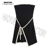 Summer New Lady Party Robe Robe de soirée pour femmes Fashion Backless Lace up Slim Dress Elegant Black White Strapless Short Dress