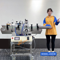 Machine de dépose d'étiquettes pour plaque, avec 3 rouleaux, positionnement automatique, impression de nom de bureau, pot de petite taille, tube rond