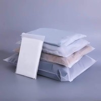 Échantillon gratuit Sacs d'emballage en plastique zip-lock compostables personnalisés en blanc mat givré pour vêtements Sac à fermeture éclair 160 microns