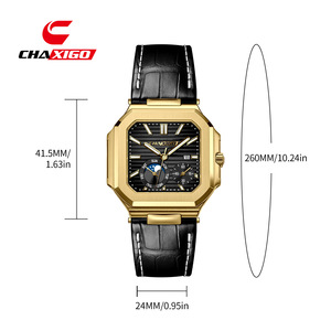 CHAXIGO 079 Montre Homme Quartz Étanche Décorative Tendance de Marque Prestigieuse avec Affichage de la Date et des Phases de Lune – Nouveauté et Vente Flash - Product Image 2