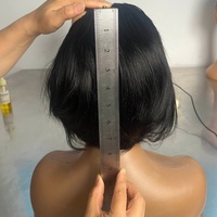 Perruques Courtes Pixie Cut en Dentelle Transparente 13*4 en Gros pour Femmes Noires, Perruque Courte Pixie Cut Bob Bouclée en Cheveux Humains