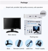 Produsen 10 inci layar LCD datar Monitor CCTV portabel 2 av cctv Monitor tes input CCTV monitor untuk keamanan