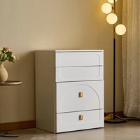 Vente en gros usine – Nouveau bureau de maquillage moderne blanc 3-en-1 avec miroir, 3 tiroirs et prise électrique intégrée