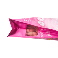 Sacs à fond plat personnalisés écologiques en gros pour aliments pour animaux de compagnie avec fermeture éclair et fenêtre, emballages flexibles et sacs en plastique