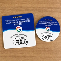 Support de carte NFC personnalisé en PVC pour avis Google, avec menu tactile intelligent par code QR, programmable et inscriptible, compatible NTAG213 215 216
