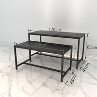 Kainice présentoirs de magasin de détail de style moderne personnalisés 2 pièces/ensemble de tables gigognes pour boutique de vêtements pour magasin de vêtements
