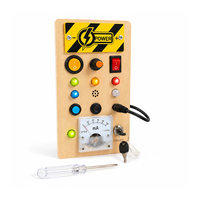 Tableau d'activités Montessori en bois STEM avec circuit de contrôle, lumière LED, compteur analogique et interrupteur – Jouet éducatif sensoriel pour développer les compétences des enfants d'âge préscolaire