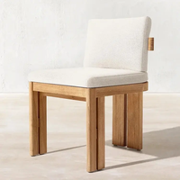 Juego de Comedor de 8 Plazas con Sillas y Mesa de Madera de Teca de Estilo Moderno para Jardín, Patio y Restaurante al Aire Libre