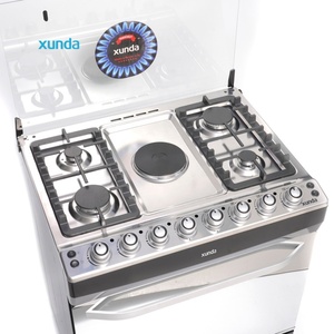 <span class=keywords><strong>Cuisinière</strong></span> à gaz autonome Xunda 5 brûleurs avec four, 4 gaz et 1 four <span class=keywords><strong>électrique</strong></span>, avec grill, pour usage domestique et commercial - Product Image 4