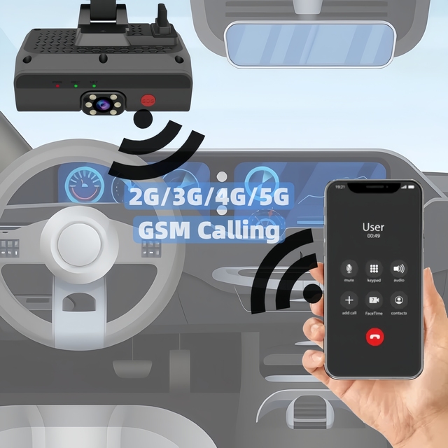 Advanced 4G AI Dashcam for Fleet Video Tracking System Support GSM Calling Independent of Network Data and Platform