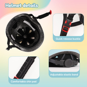 Casque de vélo dégradé pour enfants, coque ABS, 11 aérations, casque de sécurité réglable pour vélo, skateboard, scooter, patins à roulettes, sports - Product Image 2