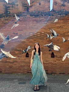 Nuovo Arrivo 2026: Abito Bohemien Tie-Dye Halter da Donna, Senza Maniche, con Schiena Scoperta, Lungo Midi, Ideale per Vacanze al Mare - Product Image 5