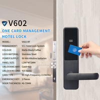 Cerradura de Puerta de Hotel V602 con Múltiples Métodos de Desbloqueo: Llave/Tarjeta/Contraseña/Control Remoto/Mini Programa