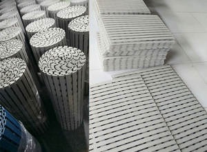 Anti bakterielles PVC rutsch fest mit Abfluss löchern Dusch boden matte Schneid bare schnell trocknende Fuß matte für Badezimmer oder Badewanne - Product Image 2