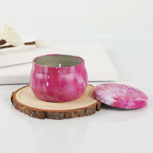 Ventas calientes regalo <span class=keywords><strong>de</strong></span> lujo Metal Aroma latas tarro vela Natural 4,4 oz cera <span class=keywords><strong>de</strong></span> soja velas perfumadas en latas boda vela perfumada - Product Image 5