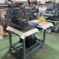 Presse à chaud hydraulique à double plateau 40x50 avec alignement laser pour transferts DTF sur t-shirts