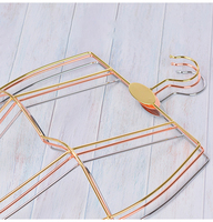 D5996 Cintre de présentation pour maillots de bain, en métal doré chromé, robuste, pour maillots de bain et vêtements de bain