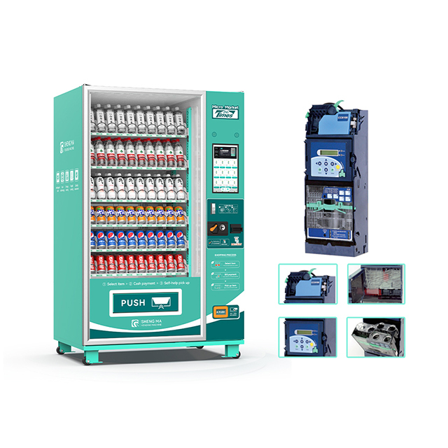 Intelligent Micro Market Summer Soda Energy Drink Self-Service Vending Machine with QR Code & Token Payment System Automatic