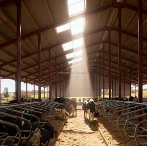 Desain Modern Industrial Gudang Pembiakan Struktur Baja Prefabrikasi Kandang Ayam Kandang Unggas Rumah Pertanian - Product Image 3