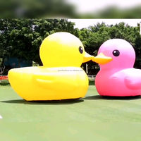 Canard noir gonflable géant pour la publicité Impression de logo de marque personnalisée Canard noir gonflable
