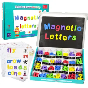 कस्टम चुंबकीय पत्र संख्या बच्चों के लिए मज़ा अक्षर शब्दों खिलौने एबीसीडी सीखने खिलौने 3 के लिए 4 5 साल लड़कों लड़कियों
