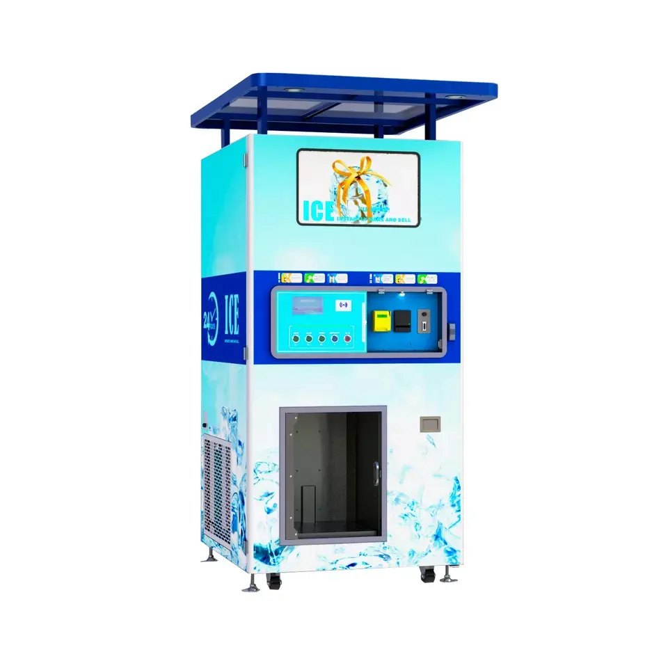 450-900kgs self service ice vending machine with auto bagging