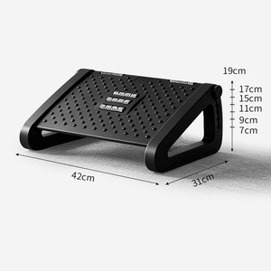Office <strong>Work</strong> Under Desk Non-slip Footrest <strong>Stool</strong> up Down Adjustable Massage Texture and Roller Foot Ottman Rest <strong>Stool</strong> - Product Image 2