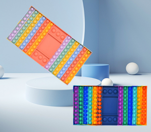 Juego de Mesa Fidget Big Pop Rainbow Chess Board Push Bubble Fidget, Juguetes Promocionales - Product Image 1