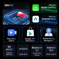 Adaptador Inalámbrico CarPlay Android Auto Playaibox 4G+32GB Android 15 Magic Box con Acceso Completo a Google Play, Descarga de Aplicaciones de Streaming