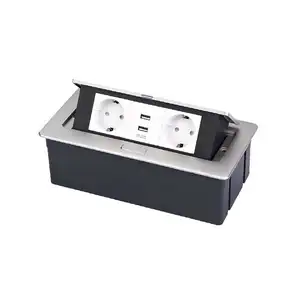 Prise OSWELL 5V 2.1A Chargement USB vers le haut Prise de bureau Prise de courant au sol et table de conférence européenne prête à 250V So