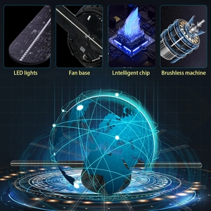 Alta tecnología 50cm incluye remoto Bluetooth publicidad pantalla holograma proyector 3D holograma ventilador para exposición Navidad - Product Image 3