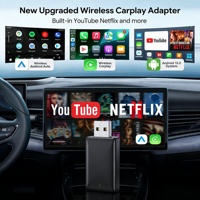 Adaptador Inalámbrico Mini CarPlay, Convierte CarPlay con Cable a Inalámbrico, Android Auto, WiFi 5G, Bluetooth, Plug & Play para Autos