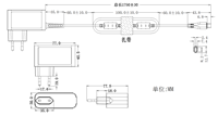 Pengisi Daya USB-C PD GaN 45W untuk Perangkat Ethernet, Catu Daya Pemindai Jaringan Genggam, Pengisi Daya USB-C 45W untuk Speaker Bluetooth