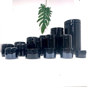 Bouteille en verre violet UV 30ml 60ml, pot en verre noir bleu avec bouchon à vis à large ouverture et capuchon en plastique, pot en verre pour protection de crème - Product Image 3