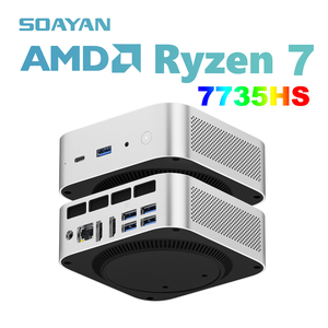 Mini PC OEM ODM d'usine AMD <span class=keywords><strong>Ryzen</strong></span> 7 7735HS 8 cœurs 16 threads LPDDR5 SSD PCIe avec Windows 11 Pro Linux OS Mini <span class=keywords><strong>NUC</strong></span> - Product Image 1