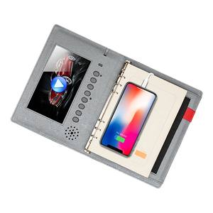 12000mAh Video Powerbank cuero Tapa dura A5 funda para portátil de hojas sueltas con grabación de pantalla de 7 pulgadas y comprobación de imágenes - Product Image 6