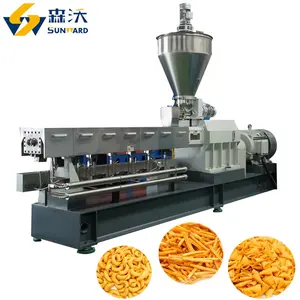 Hot sale high capacity Wheat flour fried bugles rice crackers snacks making machine for factory