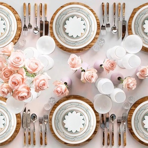 <b>Leaf</b> Plates Party Ceramics Luxury Plates Restaurant Ceramic <b>Light</b> Gold Content Plates Dinnerware Sets - Product Image 2