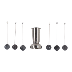 Set di Utensili per Servire in Vetro con Supporto in Acciaio Inox, Decorativo per Cucina e Intrattenimento - Product Image 3