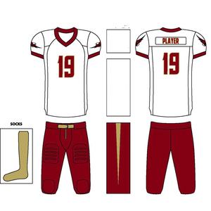 Ensemble de football américain pour hommes PIHA SPORTS - Séchage rapide, respirant, léger, antibactérien, protection UV, tailles plus grandes disponibles - Product Image 1