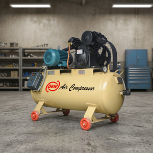 Compresseur d'air rotatif à vis refroidi par air pour la production en usine, faible bruit, deux étages, équipement lourd stationnaire, exportateur d'Inde - Product Image 5